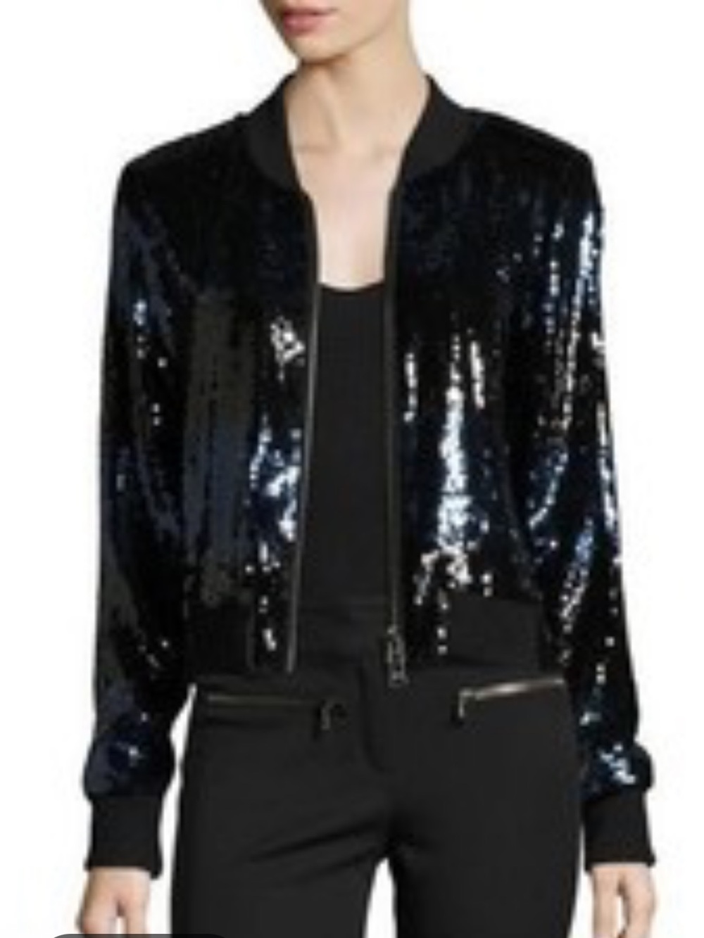 Veronica Beard Lexington Sequin Bomber Jacket